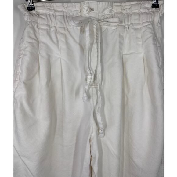 Free People Margate Pleated Paperbag Trouser Pant, Cream / White, Women, Medium - Picture 3 of 10